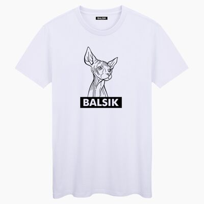 Balsik big black logo white unisex t-shirt