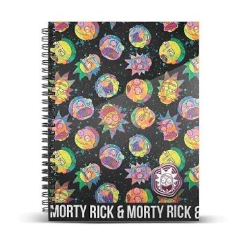 Rick et Morty Psycho-Notebook A5 Papier millimétré Multicolore