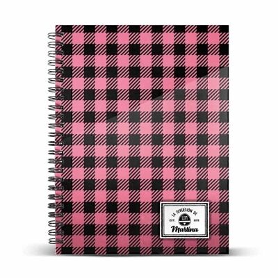 Martina D'Antiochia (Martina's Fun) Pink-Notebook A5 Papier millimétré, Rose