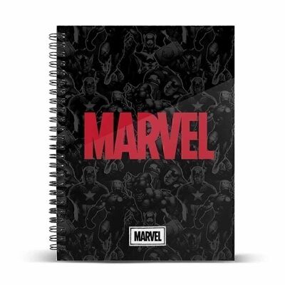 Marvel Timely-Notebook A5 Papier millimétré, Noir
