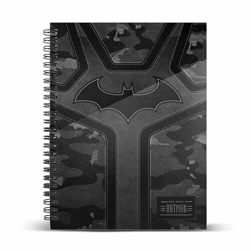DC Comics Batman Fear-Cuaderno A5 Papel Cuadriculado, Negro