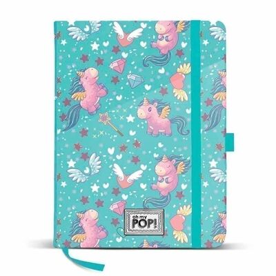 Ô mon Pop ! -Agenda 14x21cm, Turquoise