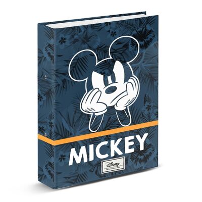 Disney Mickey Mouse Blue-Carpeta 4 Anillas, Azul Oscuro