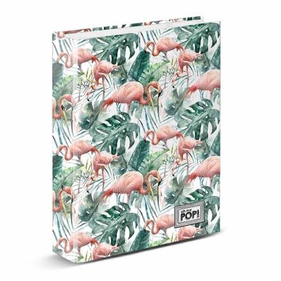 Oh mein Papa! Tropical Flamingo-4 Ringbuch, grün