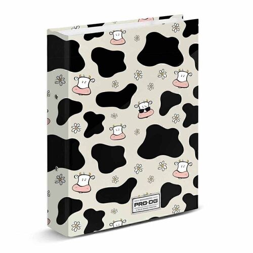 Oh My Pop! Cow-Carpeta 4 Anillas, Beige