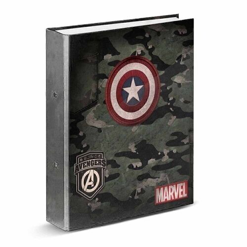 Marvel Capitán América Army-Carpeta 4 Anillas, Multicolor