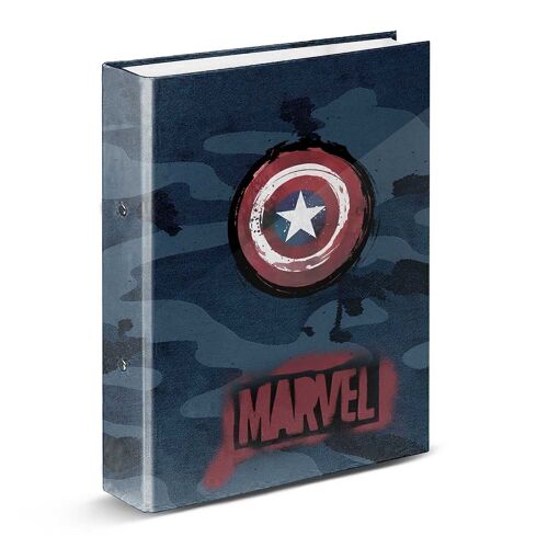 Marvel Capitán América Supreme-Carpeta 4 Anillas, Azul Oscuro