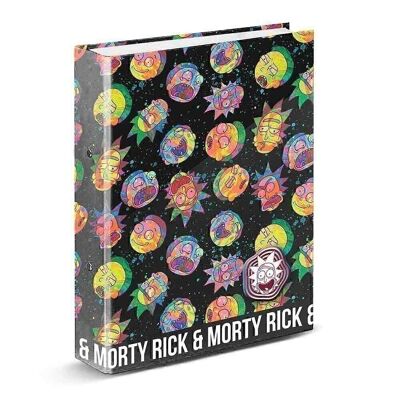 Rick y Morty Psycho-Carpeta 4 Anillas, Multicolor