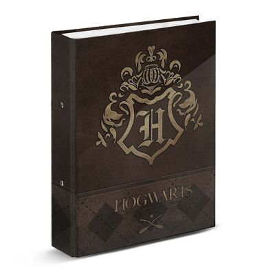 Harry Potter Gold-Carpeta 4 Anillas, Marrón