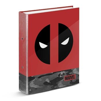 Marvel Deadpool Rebel-4 Classeur à anneaux Rouge