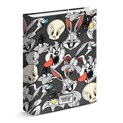 Looney Tunes Folks-Carpeta 4 Anillas, Gris