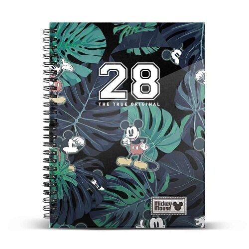 Disney Mickey Mouse 28-Cuaderno A4 Papel Cuadriculado, Verde