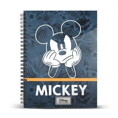 Disney Mickey Mouse Blue-Notizbuch, A4-Rasterpapier, Dunkelblau