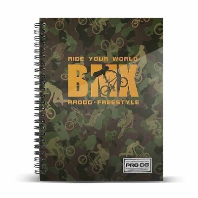 PRODG Bikeage-Cuaderno A4 Papel Cuadriculado, Verde Militar