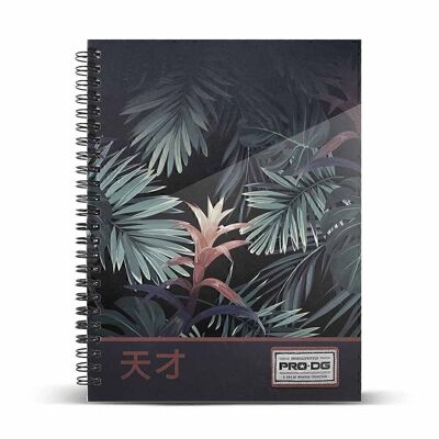 PRODG Tokio-Cuaderno A4 Papel Cuadriculado, Azul Oscuro