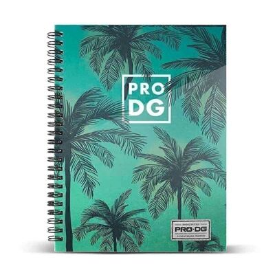 PRODG California-Cuaderno A4 Papel Cuadriculado, Verde