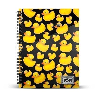 Oh My Pop! Quack-Notebook A4 Graph Paper, Yellow