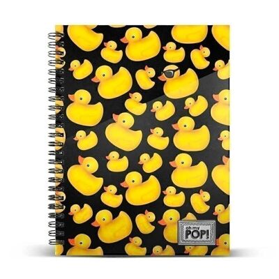 Oh My Pop! Cuac-Cuaderno A4 Papel Cuadriculado, Amarillo