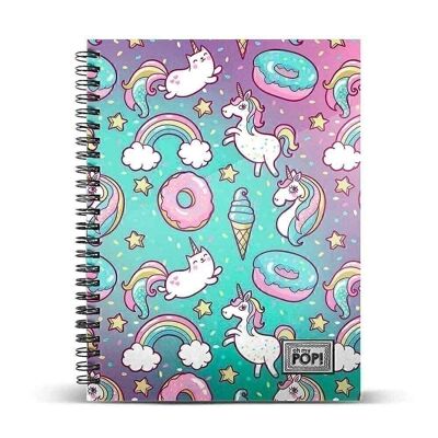 Oh Mon Pop ! Dream-Notebook A4 Papier millimétré Multicolore