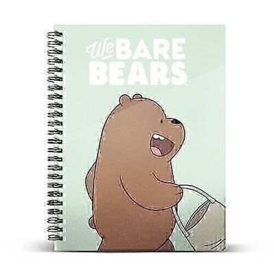 We Are Brown Bears-A4 Notizbuch Millimeterpapier, Braun