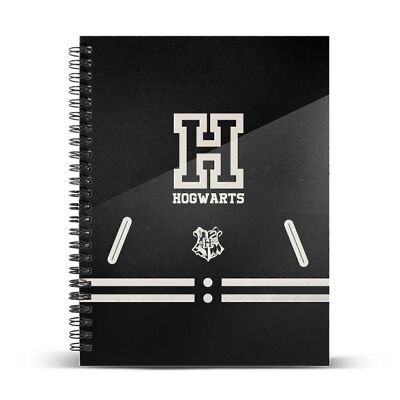 Harry Potter School-Notebook A4 Graph Paper, Black