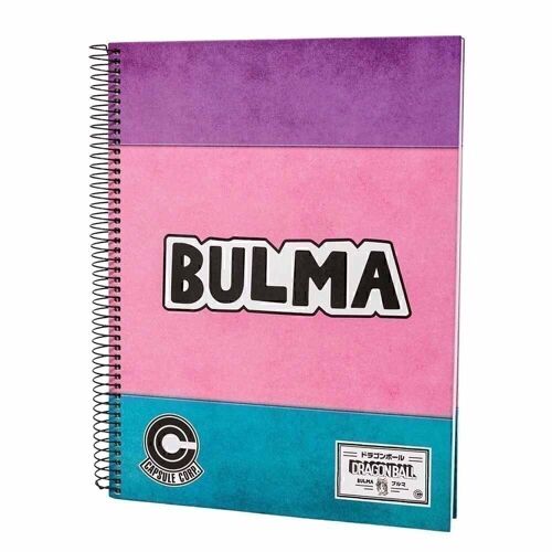 Dragon Ball (Bola de Dragón) Bulma-Cuaderno A4 Papel Cuadriculado, Rosa