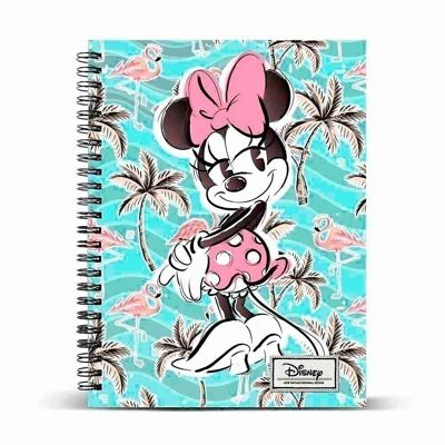 Disney Minnie Mouse Tropic-Notebook A4 Carta quadrettata, Turchese