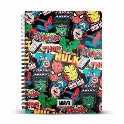Marvel Art-Notebook A4 Millimeterpapier, mehrfarbig