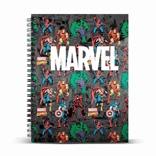 Marvel Brawl-Cuaderno A4 Papel Cuadriculado, Multicolor