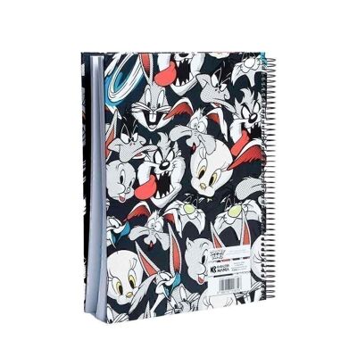 Looney Tunes Folks-Notebook A4 Papier millimétré, Gris