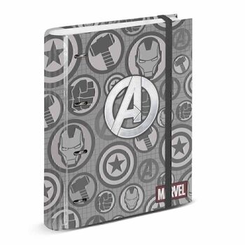 Marvel The Avengers Assault-Carpesano Papier quadrillé à 4 anneaux Gris 1