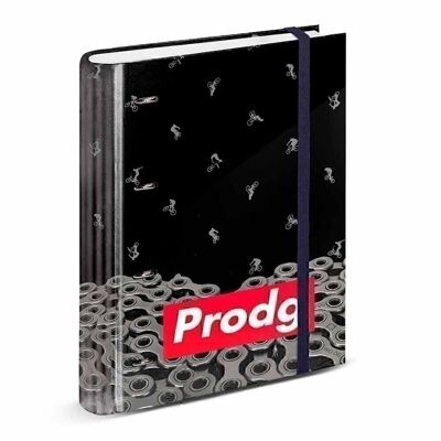 PRODG Chains-Carpesano 4 Anillas Papel Cuadriculado, Negro