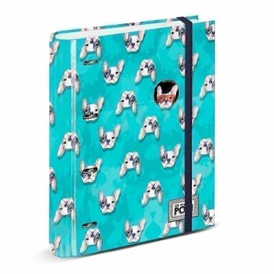 O My Pop! Doggy-Carpesano 4 Ring Graph Paper, Blue