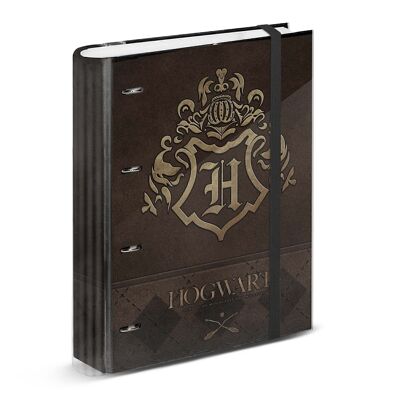 Harry Potter Gold-Carpesano 4 Anillas Papel Cuadriculado, Marrón