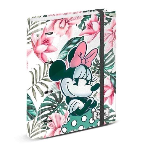 Disney Minnie Mouse Paradise-Carpesano 4 Anillas Papel Cuadriculado, Rosa