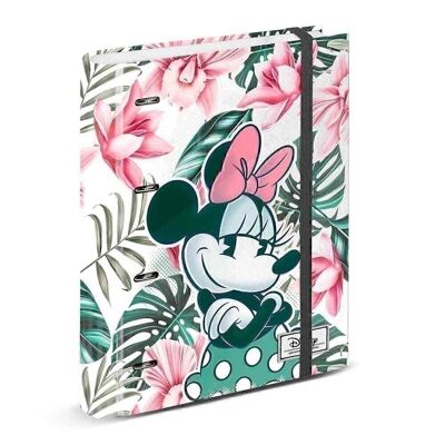 Disney Minnie Mouse Paradise-Carpesano Papier quadrillé à 4 anneaux Rose
