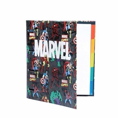 Marvel Brawl-Carpesano 4 Anillas Papel Cuadriculado, Multicolor