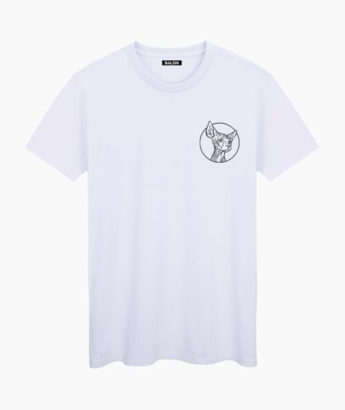 Round logo tr. on chest white unisex t-shirt