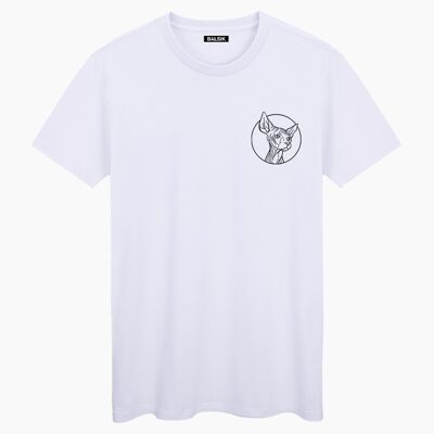 Round logo tr. on chest white unisex t-shirt