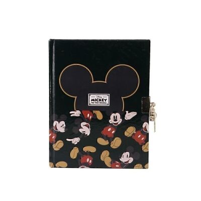 Disney Mickey Mouse True-Diary avec clé Noir