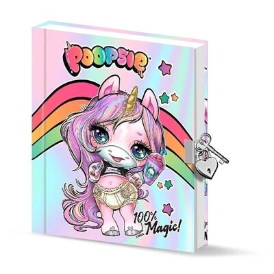 Poopsie Slime Surprise Magic-Journal with Key, Pink