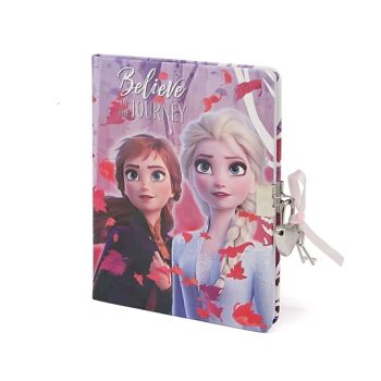 Disney Frozen 2 Believe-Journal avec clé Fuchsia 1