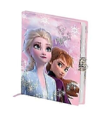 Disney La Reine des Neiges 2 - Journal à vent avec clé, rose