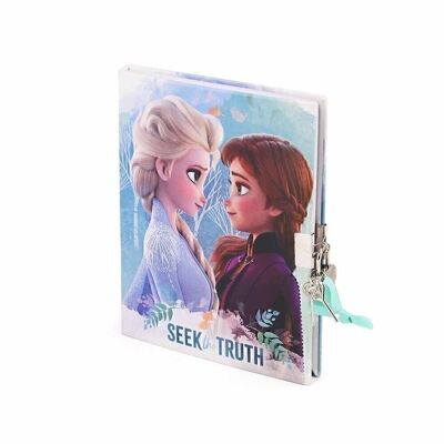 Disney Frozen 2 Seek-Diary with Key, Turquoise