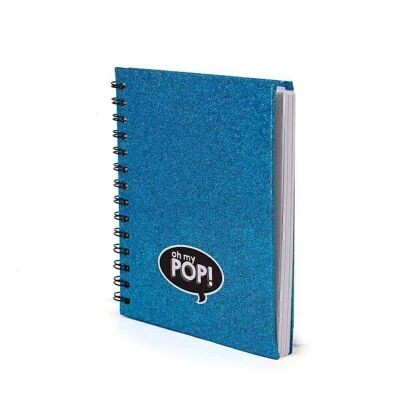 Oh My Pop! Blue-Shine Notebook, Blue