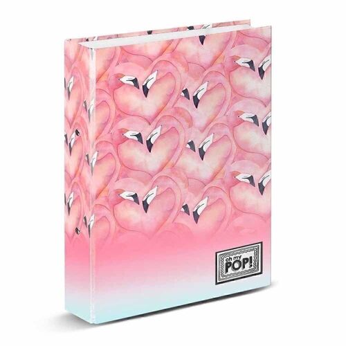 Oh My Pop! Flaming-Carpeta 2 Anillas, Rosa