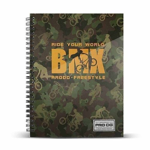PRODG Bikeage-Cuaderno A4 Papel Rayado, Verde Militar
