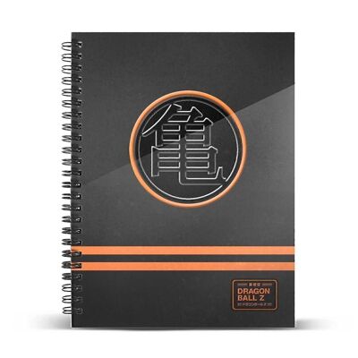 Dragon Ball Kame-Notebook A4 Lined Paper, Black