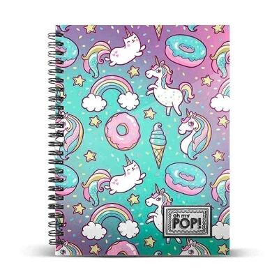Ô mon Pop ! Dream-Notebook A5, papier ligné, multicolore