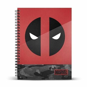 Marvel Deadpool Rebel-Notebook A5 Papier ligné Rouge